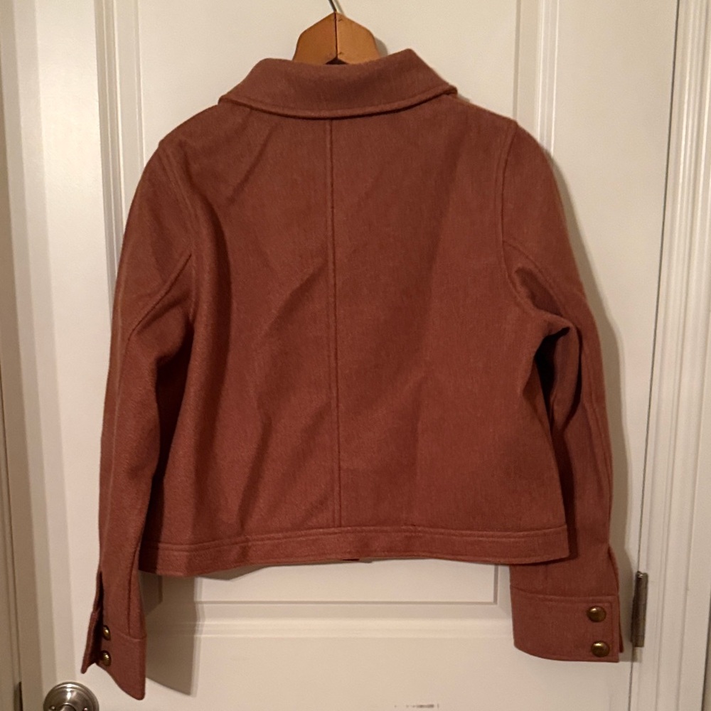 OGL Women's Rust Shirt Jacket with Brass Buttons - Picture 6 of 13